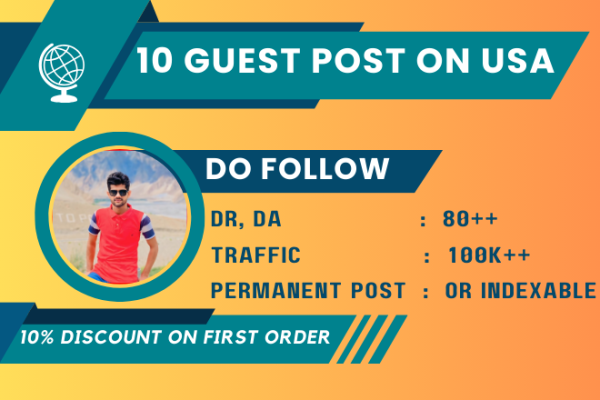 I will publish a guest post on high da high traffic websites