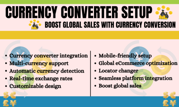 I will set up a currency converter to boost global sales on your website