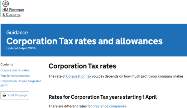 Corporation Tax CT 600, Vat Return and Self Assessments SA 100 for UK Clients