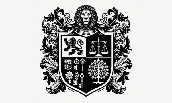 I will design heraldic vintage  family crest coat of arms logo