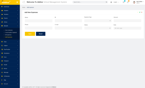 School Management Website