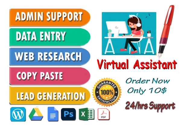 I will do admin support, graphics design, digital marketing, article and blog post
