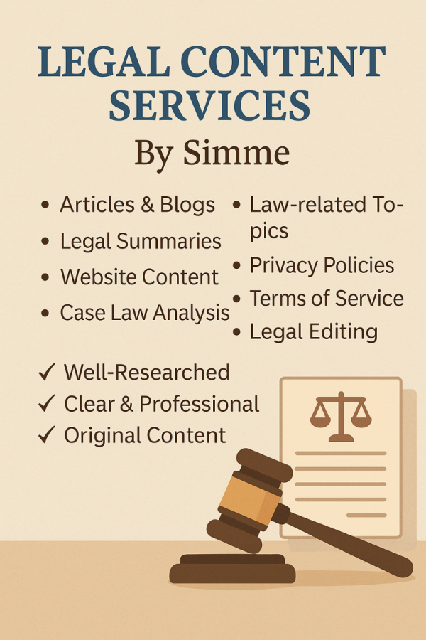 Professional Legal Research, Contract Drafting & Law related Writing Services