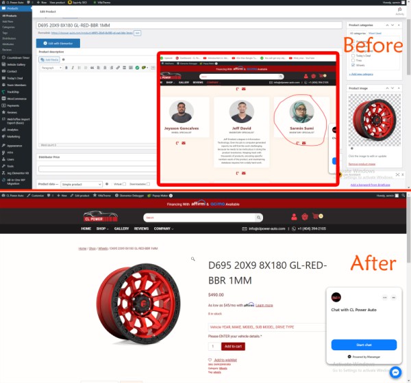 Product listing  and photo editing