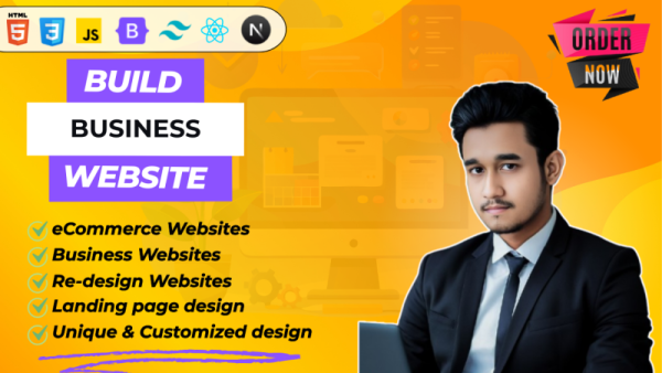 I will design modern business websites and landing pages using react and nextjs