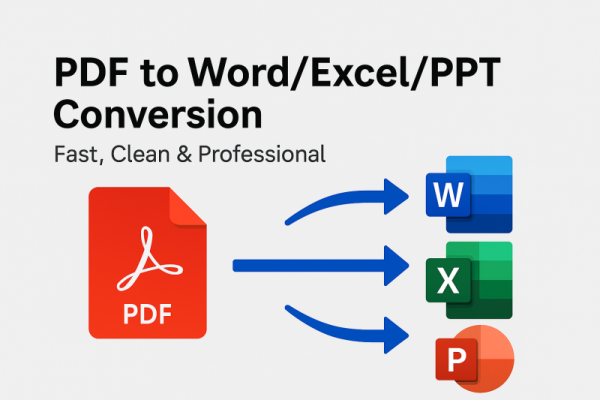 I will convert any PDF file to editable Word, Excel, or PowerPoint with 100% accuracy