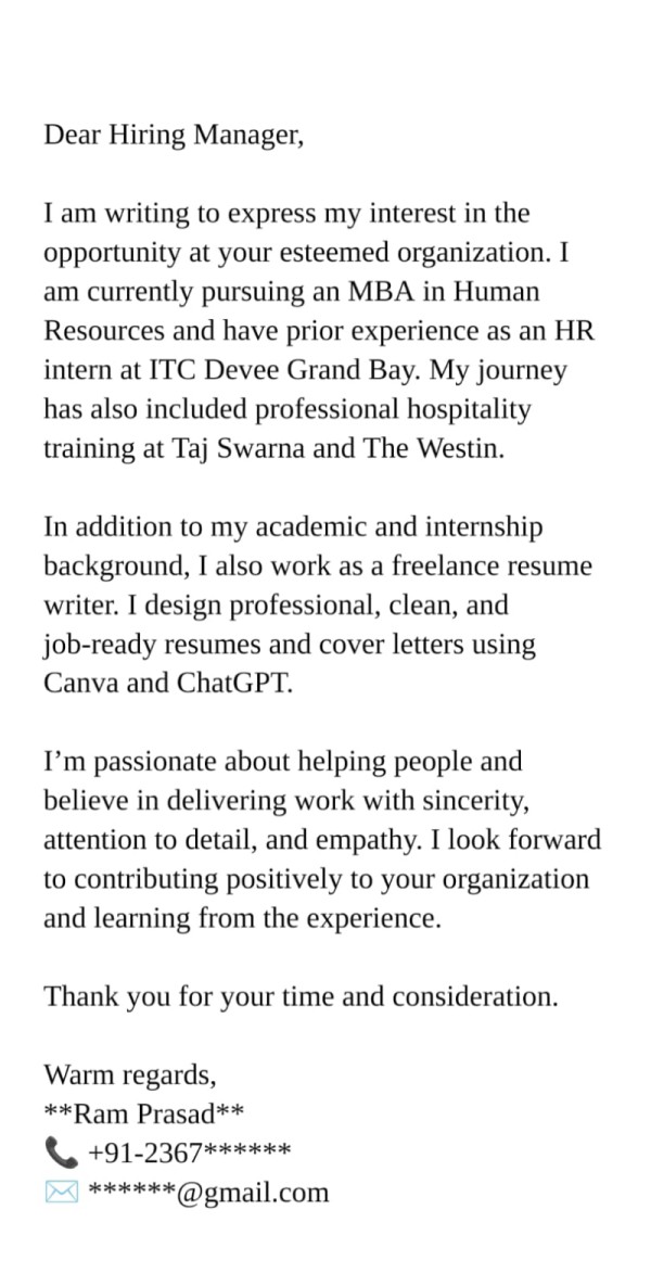 I will write a professional resume and cover letter using Canva & AI