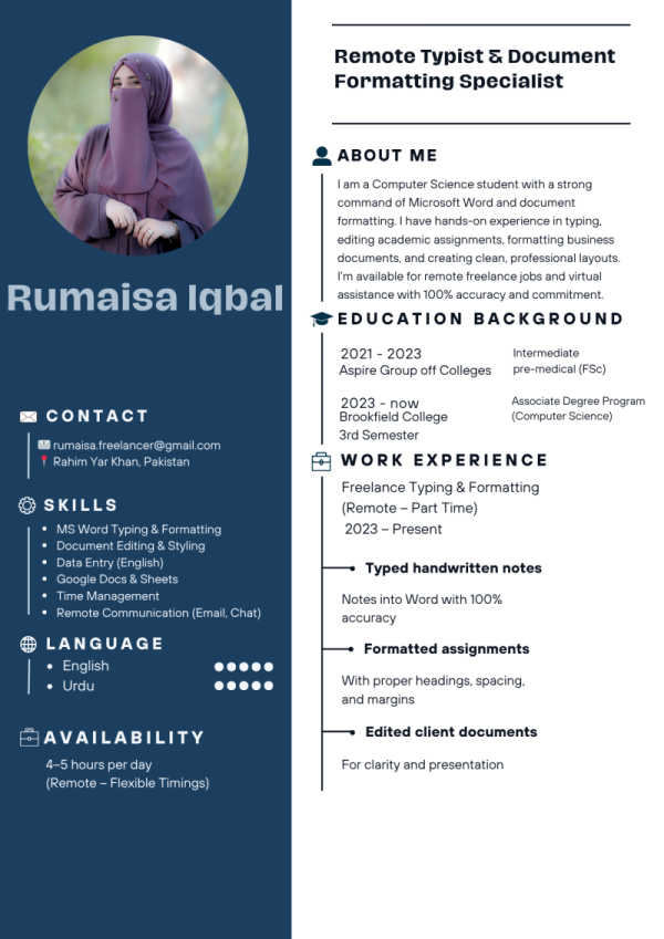 Design an ATS optimized, impactful resume with professional formatting