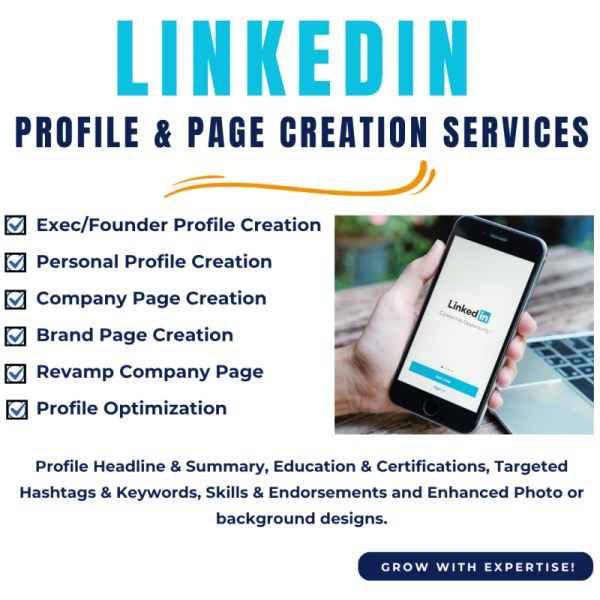 I will create and optimize a professional LinkedIn profile and/or business page!