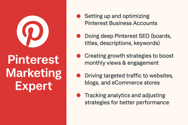 Pinterest Marketing Expert | Account Growth | Pin Design | SEO Optimization