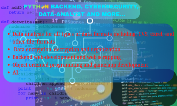 I can create efficient and accurate programs in python for anything you need.