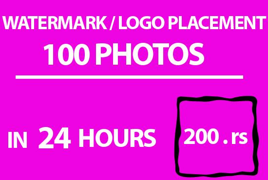 I can add logo or watermark up to 100 photos in 24 hours