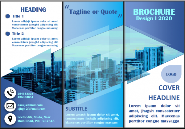 I can make you an excellent looking professional Trifold Brochure.