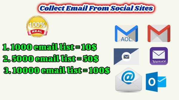 I can collect Niche targeted Email from social sites.