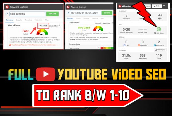I will do best youtube video SEO,full keyword research for video ranking