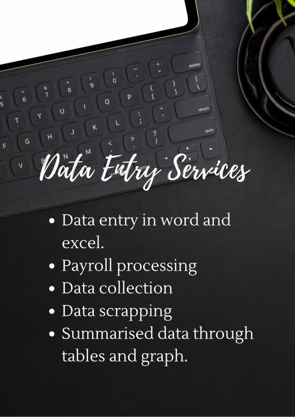 I can do data entry services 