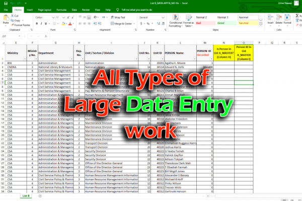 I can make a Data Entry and Research projects  for 70$ within 5 days.  