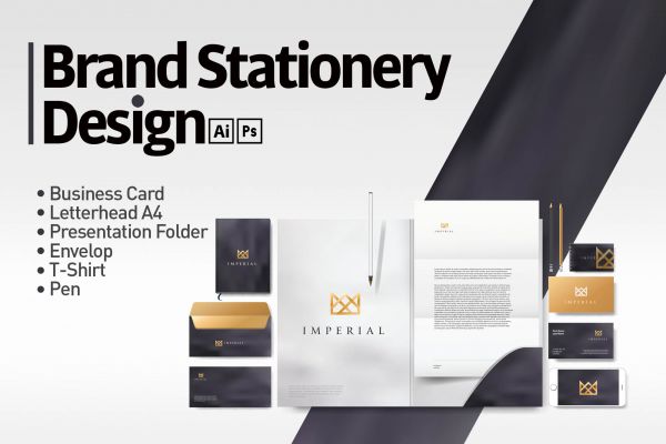 I can design your Brand Stationery Business Card, Letterhead, Presentation folder 