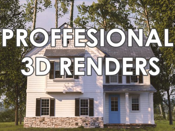 I will create a realistic architectural 3d rendering 