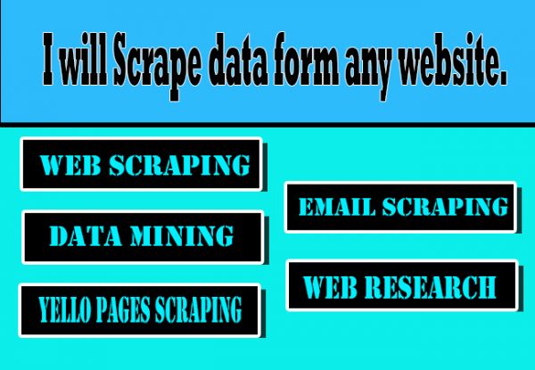 I can scrape 200 data results   form any website.    