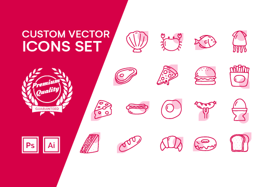 I can design modern vector icon set