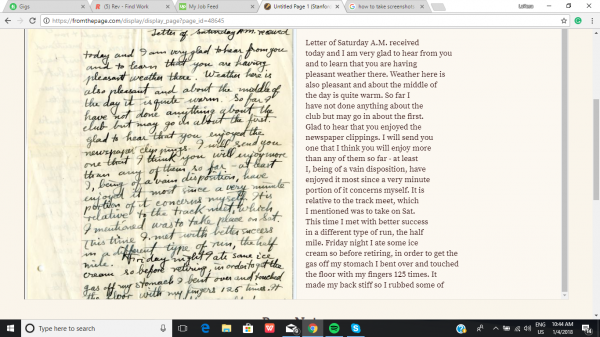 I can transcribe 10 pages of handwritten or typed English text. 