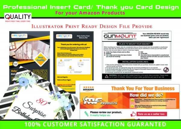 I can do insert card design for your amazon products