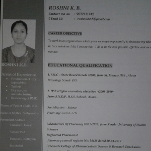 Roshni Kb-Freelancer in Kozhikode,India