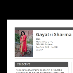 GAYATRI ADITYA SHARMA-Freelancer in GB NAGAR,India