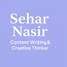 Sehar Nasir-Freelancer in Ghakhar,Pakistan